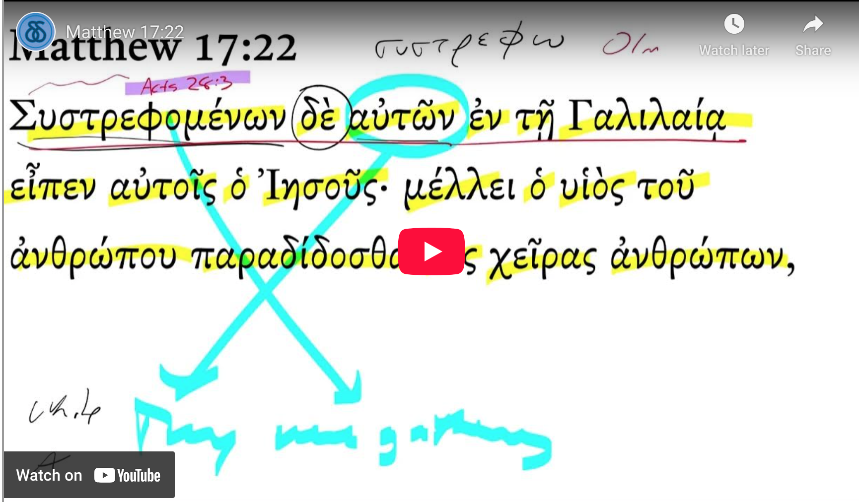 Matthew 17:22 | Daily Dose of Greek