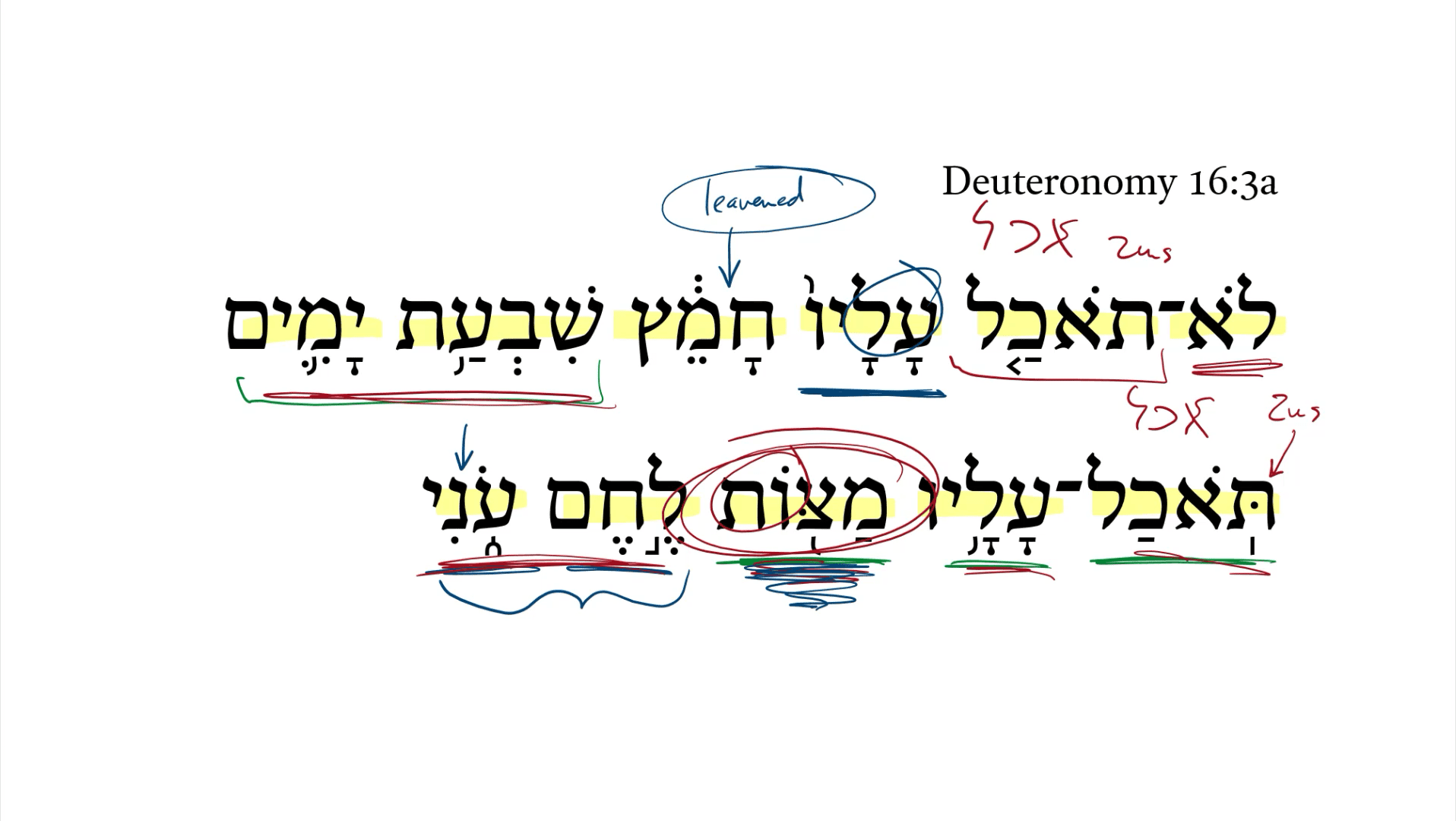 Deuteronomy 16:3a | Daily Dose of Hebrew