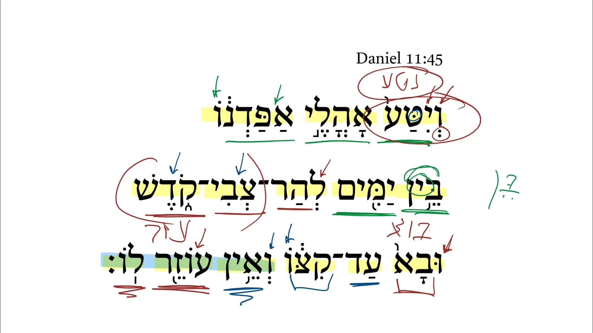 Daniel 11:45 | Daily Dose of Hebrew