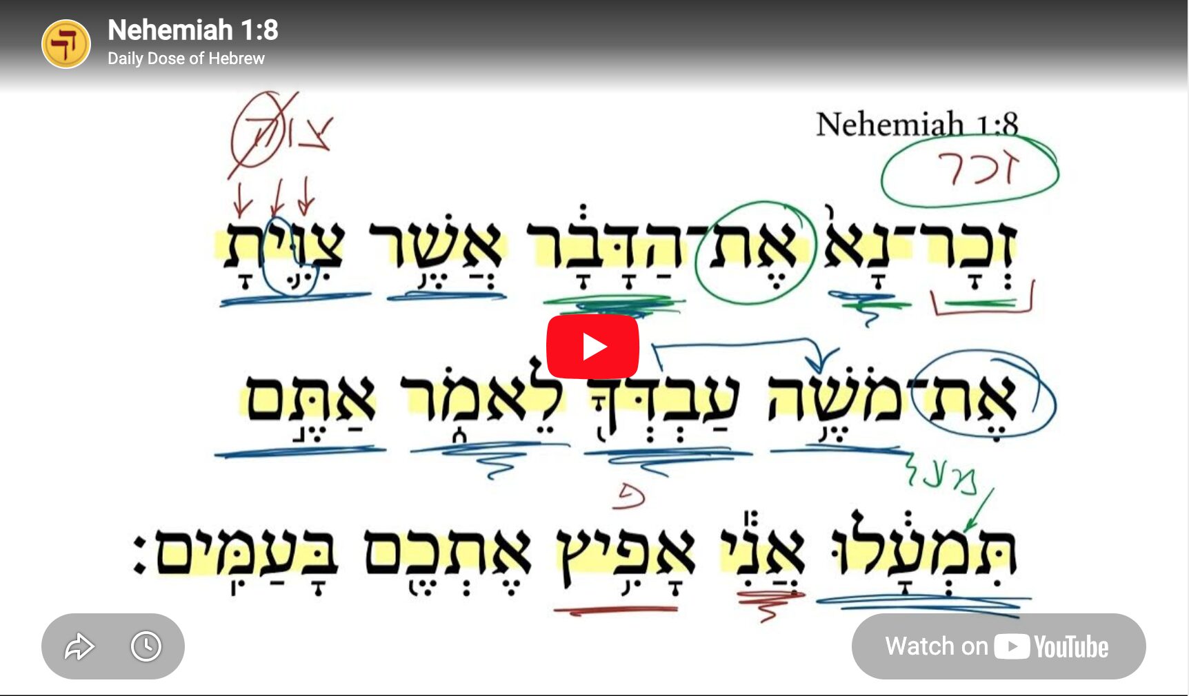 Nehemiah 1:8 | Daily Dose of Hebrew