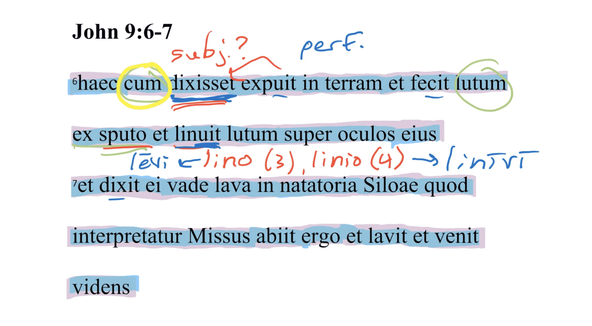 John 9:6-7 Latin Vulgate | Daily Dose of Latin