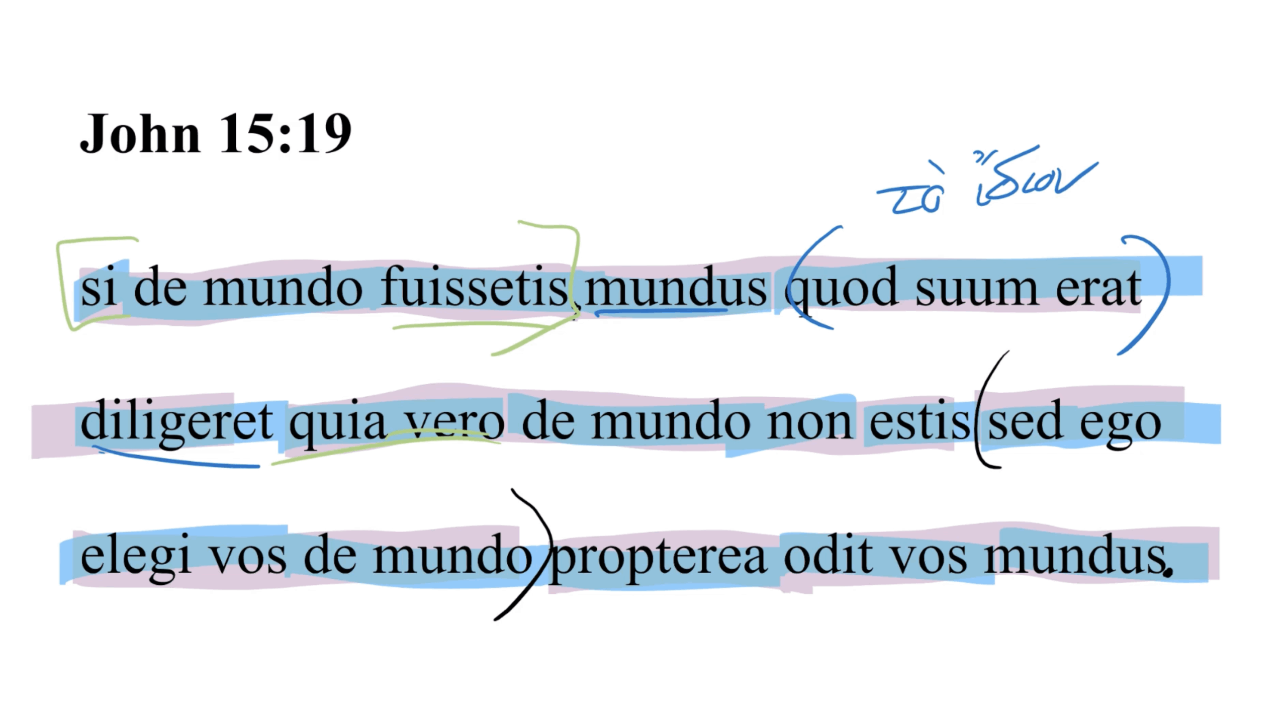 John 15:19 Latin Vulgate | Daily Dose of Latin